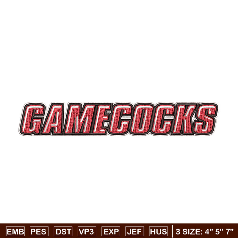 Gamecock logo embroidery design, Logo embroidery, Sport embroidery, logo sport embroidery, Embroidery design.jpg