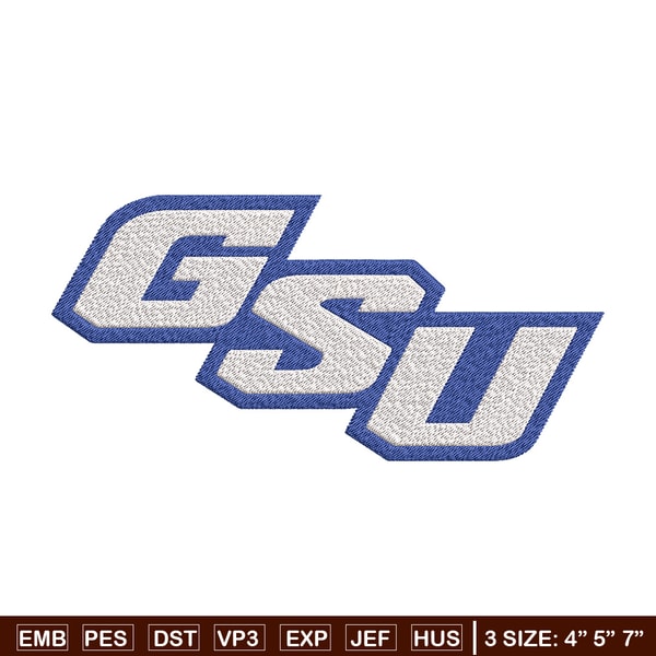 Georgia State logo embroidery design, NCAA embroidery, Sport embroidery, logo sport embroidery, Embroidery design.jpg