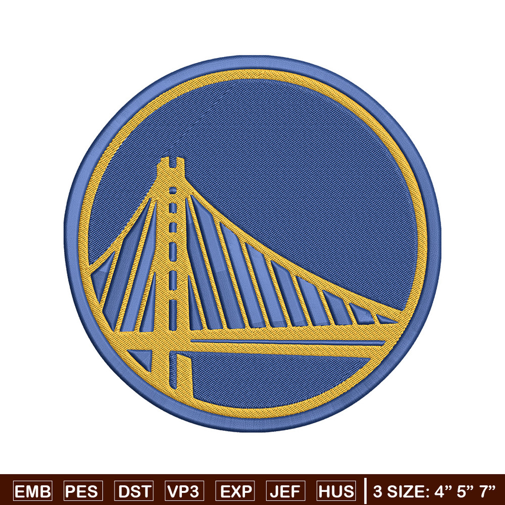 Golden State Warriors logo embroidery design, NBA embroidery,Sport embroidery, Embroidery design,Logo sport embroidery..jpg