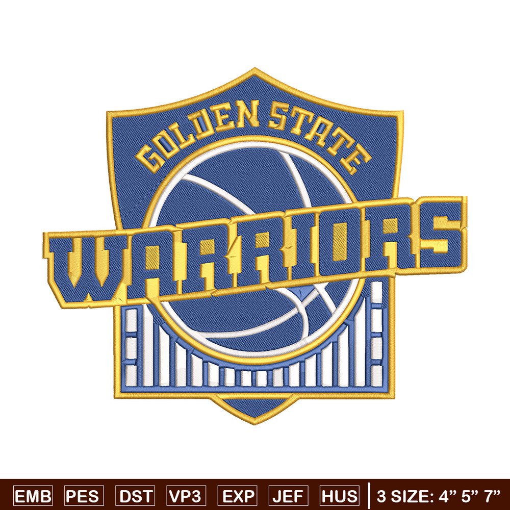 Golden State Warriors logo embroidery design, NBA embroidery,Sport embroidery, Embroidery design,Logo sport embroidery.jpg