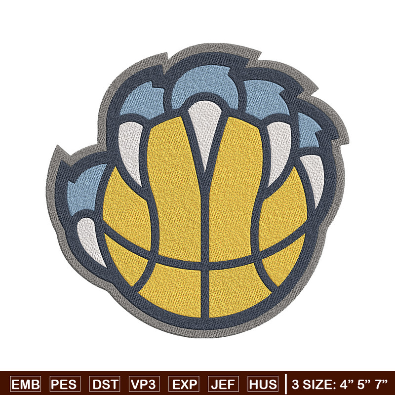 Memphis Grizzlies logo embroidery design, NBA embroidery, Sport embroidery,Embroidery design,Logo sport embroidery..jpg