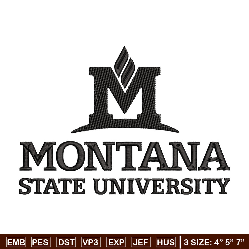 Montana State logo embroidery design, University embroidery, Sport embroidery, logo sport embroidery, Embroidery design.jpg
