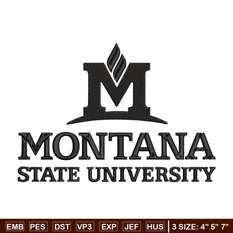 Montana State logo embroidery design, University embroidery, Sport embroidery, logo sport embroidery, Embroidery design.jpg