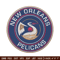 Orleans Pelicans logo embroidery design, NBA embroidery, Sport embroidery, Logo sport embroidery, Embroidery design..jpg