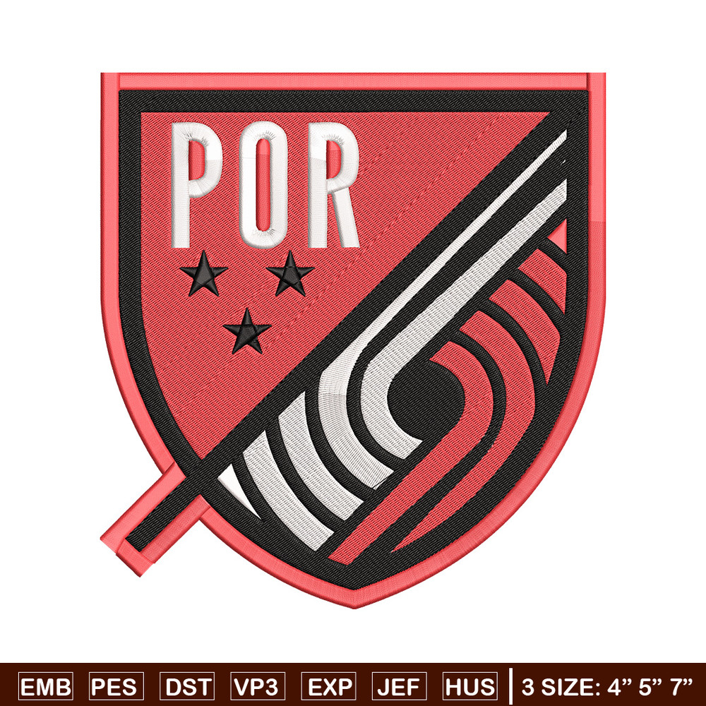 Portland Trail Blazers logo embroidery design, NBA embroidery,Sport embroidery, Embroidery design,Logo sport embroidery..jpg