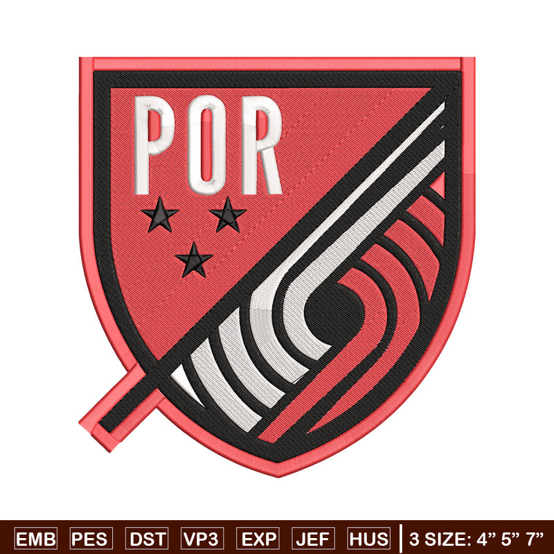 Portland Trail Blazers logo embroidery design, NBA embroidery,Sport embroidery, Embroidery design,Logo sport embroidery..jpg