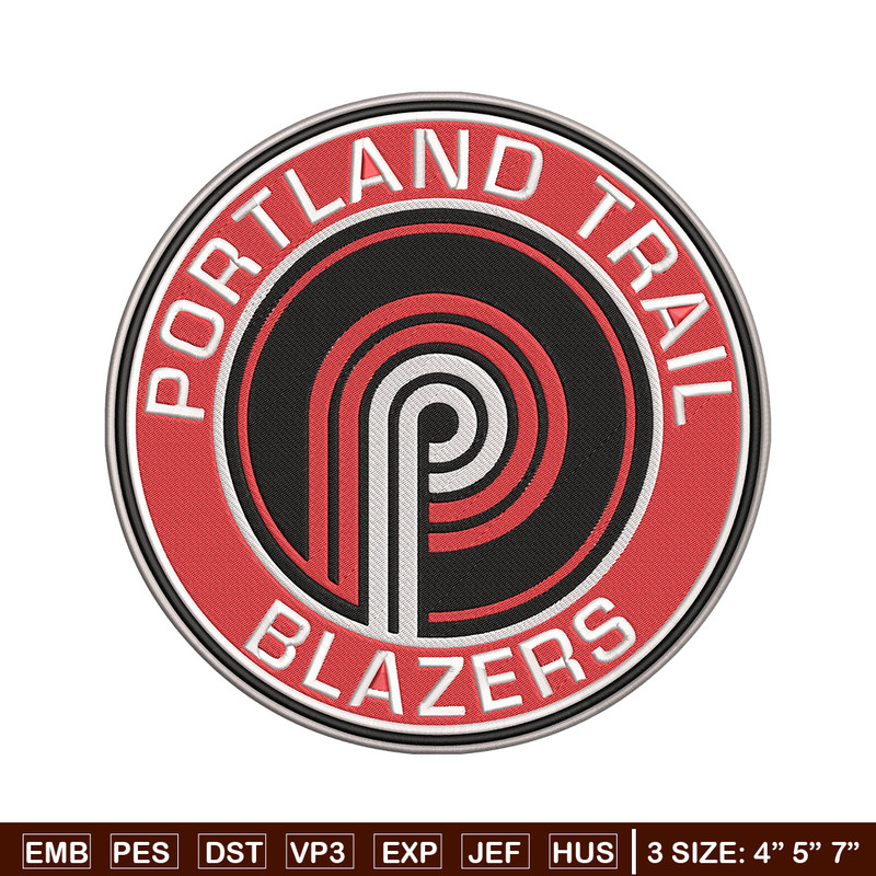 Portland Trail Blazers logo embroidery design,NBA embroidery, Sport embroidery, Embroidery design,Logo sport embroidery..jpg