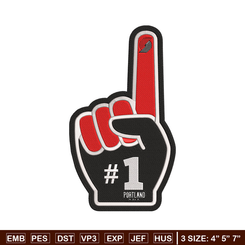 Portland Trail Blazers no 1 embroidery design,NBA embroidery, Sport embroidery, Embroidery design,Logo sport embroidery..jpg