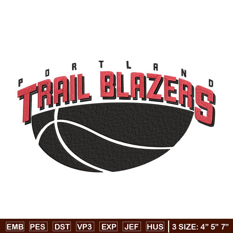 Portland Trail Blazers no 1 embroidery design,NBA embroidery, Sport embroidery,Embroidery design, Logo sport embroidery.jpg
