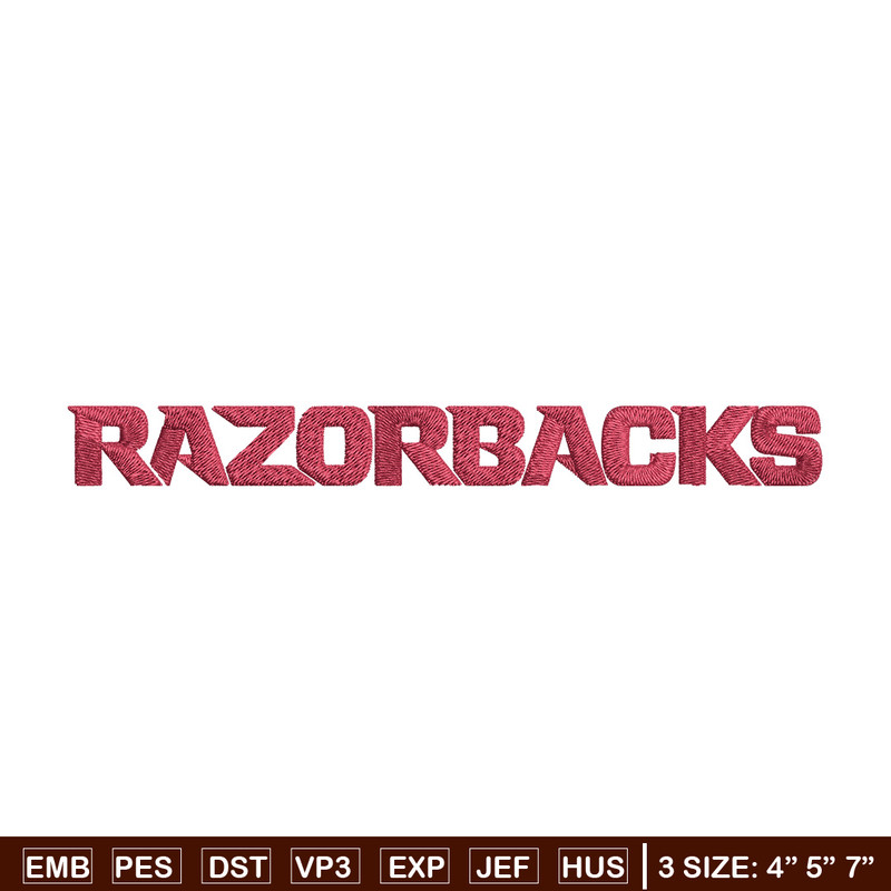 Razorbacks Logo embroidery design, Logo embroidery, Sport embroidery, logo sport embroidery, Embroidery design.jpg
