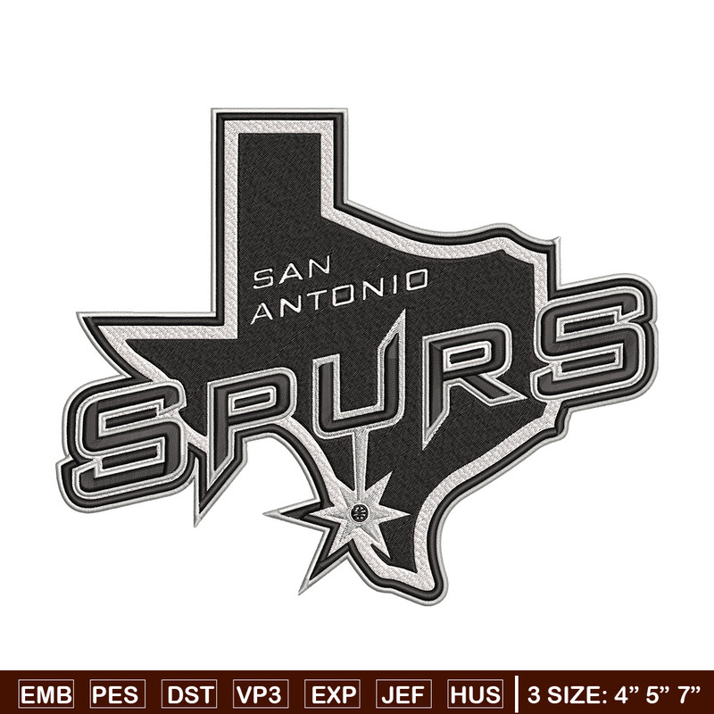 San Antonio Spurs logo embroidery design, NBA embroidery, Embroidery design, Logo sport embroidery, Sport embroidery..jpg
