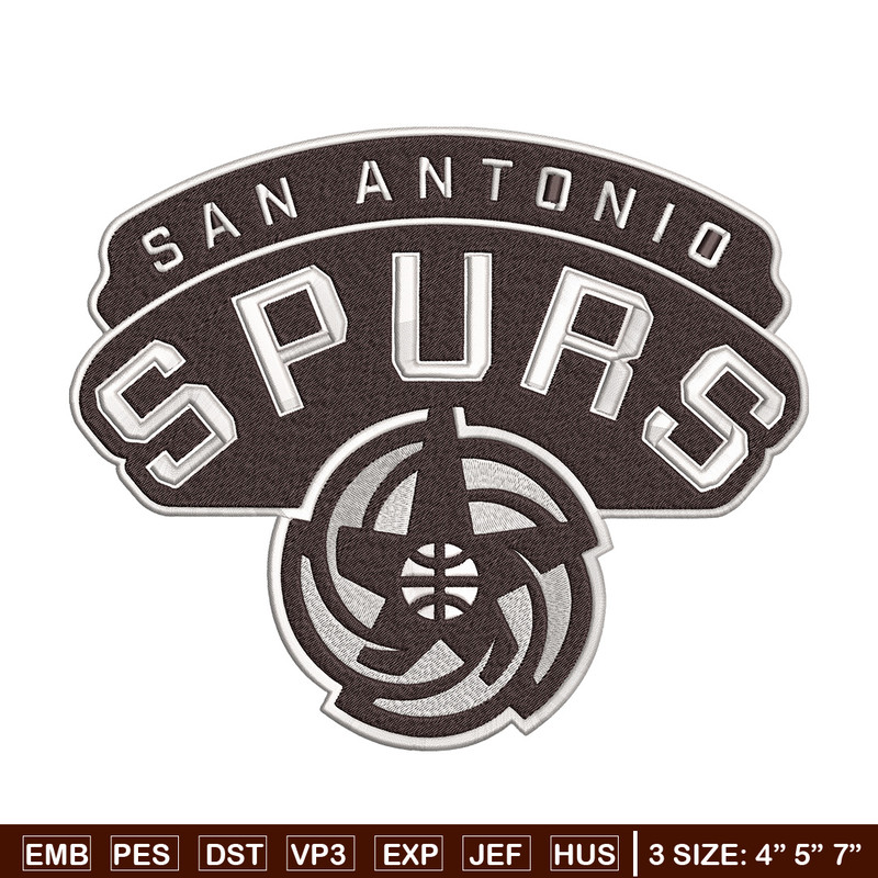 San Antonio Spurs logo embroidery design, NBA embroidery, Embroidery design, Logo sport embroidery, Sport embroidery.jpg