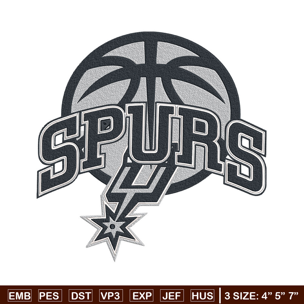 San Antonio Spurs logo embroidery design, NBA embroidery, Embroidery design,Logo sport embroidery,Sport embroidery.jpg
