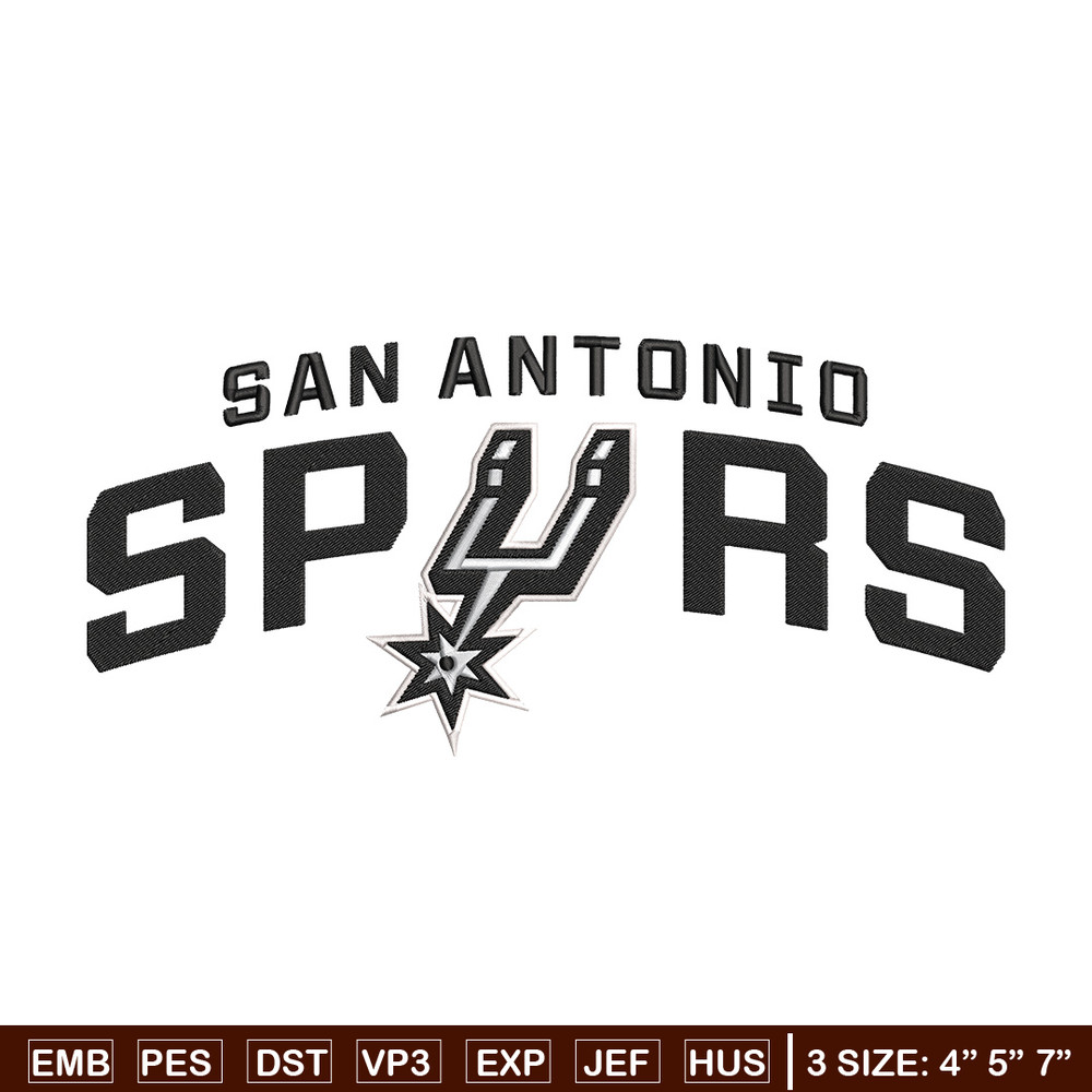 San Antonio Spurs Logo embroidery design, NBA embroidery, Sport embroidery, Embroidery design, Logo sport embroidery..jpg