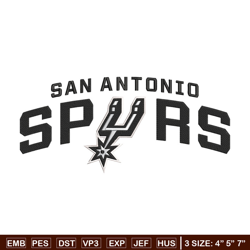 San Antonio Spurs Logo embroidery design, NBA embroidery, Sport embroidery, Embroidery design, Logo sport embroidery..jpg