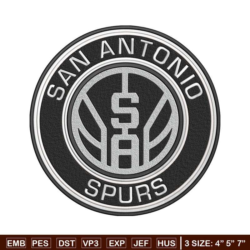 San Antonio Spurs logo embroidery design, NBA embroidery,Embroidery design, Logo sport embroidery, Sport embroidery..jpg