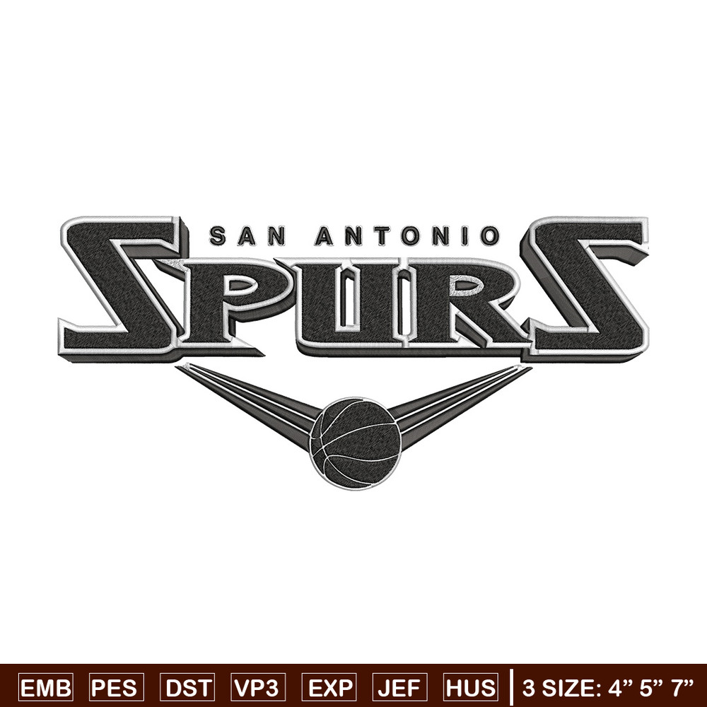 San Antonio Spurs logo embroidery design, NBA embroidery,Embroidery design, Logo sport embroidery, Sport embroidery.jpg
