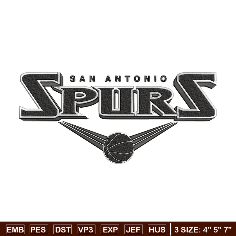 San Antonio Spurs logo embroidery design, NBA embroidery,Embroidery design, Logo sport embroidery, Sport embroidery.jpg