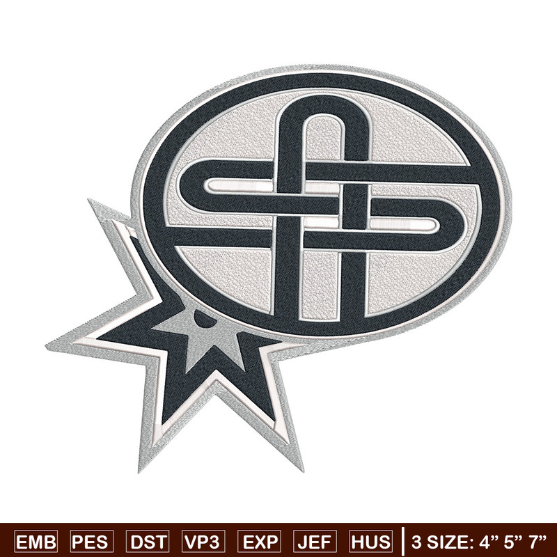 San Antonio Spurs logo embroidery design, NBA embroidery,Embroidery design,Logo sport embroidery, Sport embroidery..jpg