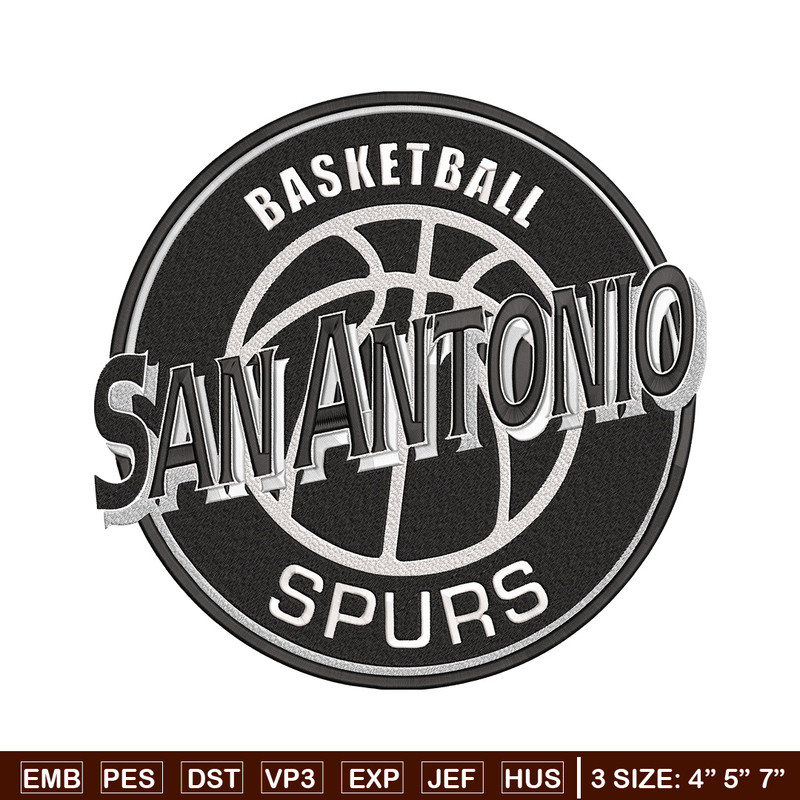 San Antonio Spurs logo embroidery design, NBA embroidery,Embroidery design,Logo sport embroidery, Sport embroidery.jpg