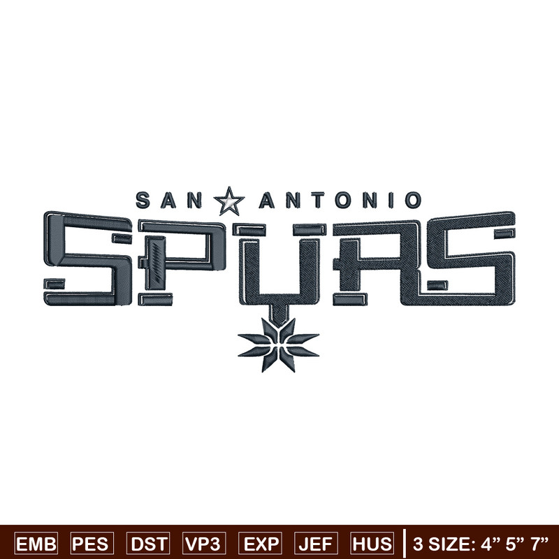 San Antonio Spurs logo embroidery design,NBA embroidery, Embroidery design, Logo sport embroidery, Sport embroidery.jpg