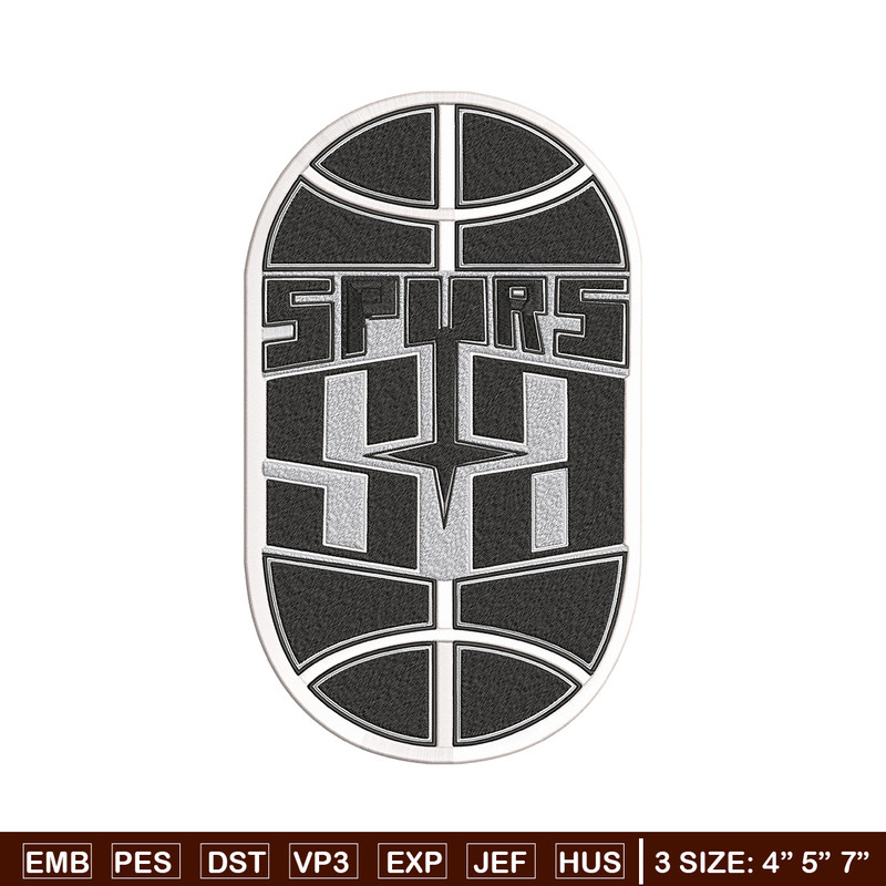 San Antonio Spurs logo embroidery design,NBA embroidery,Embroidery design, Logo sport embroidery, Sport embroidery..jpg