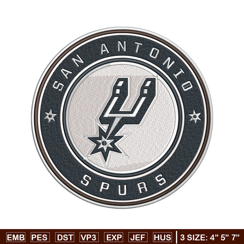 San Antonio Spurs logo embroidery design,NBA embroidery,Embroidery design, Logo sport embroidery, Sport embroidery.jpg