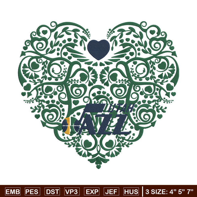 Utah Jazz heart embroidery design, NBA embroidery, Sport embroidery, Embroidery design, Logo sport embroidery.jpg