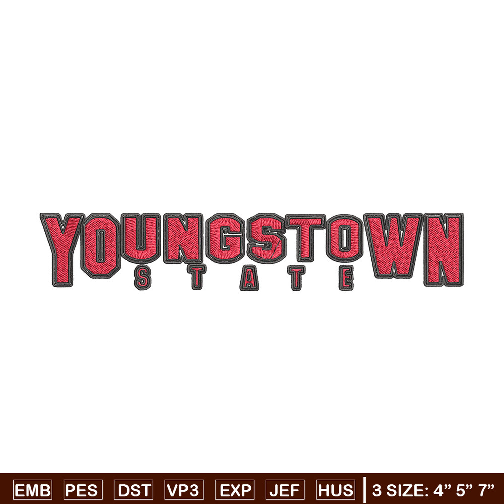 Youngstown State logo embroidery design, Logo embroidery, Sport embroidery, logo sport embroidery, Embroidery design.jpg