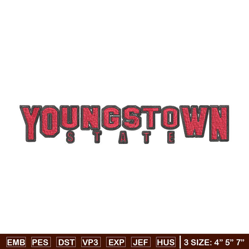 Youngstown State logo embroidery design, Logo embroidery, Sport embroidery, logo sport embroidery, Embroidery design.jpg