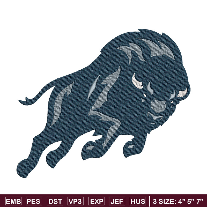 Bison Mascot embroidery design, College embroidery, Sport embroidery, logo sport embroidery, Embroidery design.jpg
