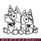 Bluey Bingo Coloring Pages Embroidery, Bluey Embroidery, Embroidery File, cartoon design, logo shirt, Digital download..jpg