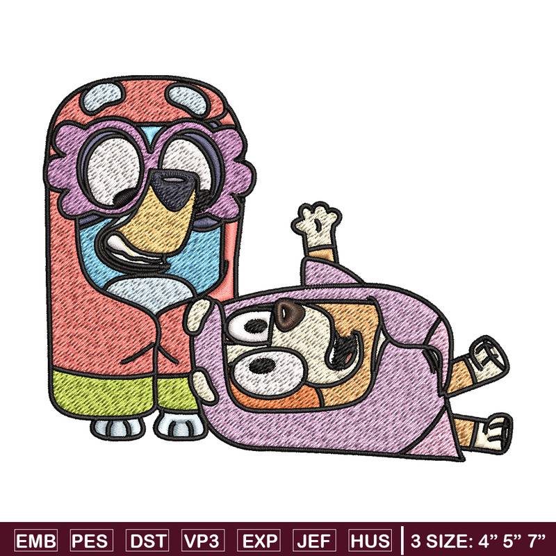 Bluey bingo Embroidery design, Bluey bingo Embroidery, Embroidery File, cartoon design, cartoon shirt, Digital download.jpg