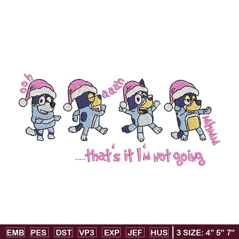 Bluey dance embroidery design, Bluey embroidery, Chrismas design, Embroidery file, Embroidery shirt,Digital download.jpg
