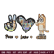 Bluey Peace Love bandit Embroidery design, Bluey cartoon Embroidery, cartoon design, Embroidery File, Instant download.jpg