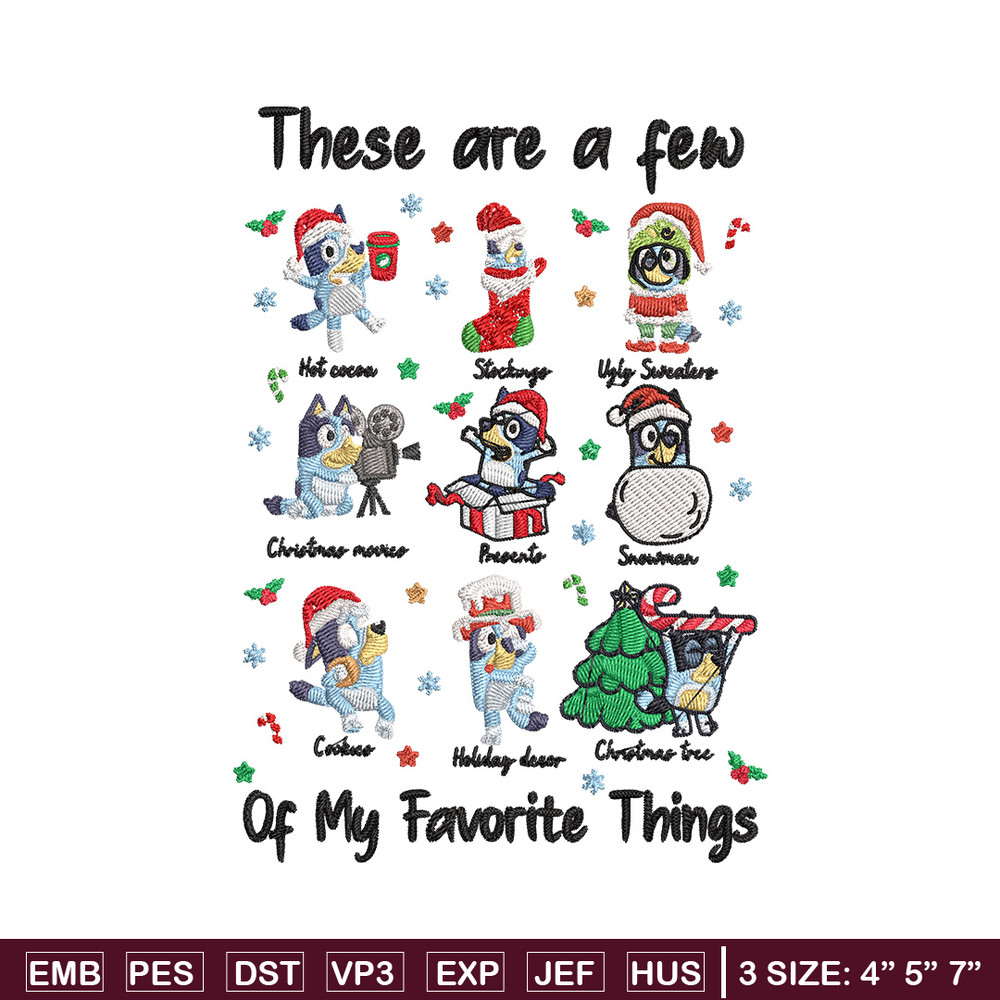 Bluey sticker Embroidery Design, Bluey Embroidery, Embroidery File, Chrismas Embroidery, Anime shirt, Digital download.jpg