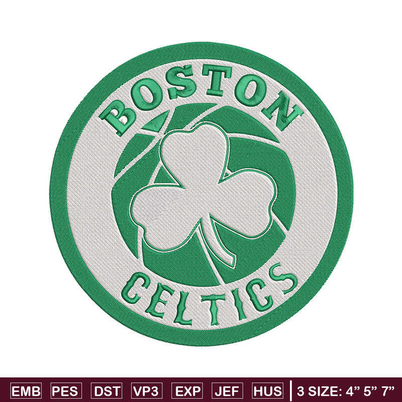 Boston Celtics logo embroidery design,NBA embroidery, Sport embroidery, Logo sport embroidery, Embroidery design.jpg