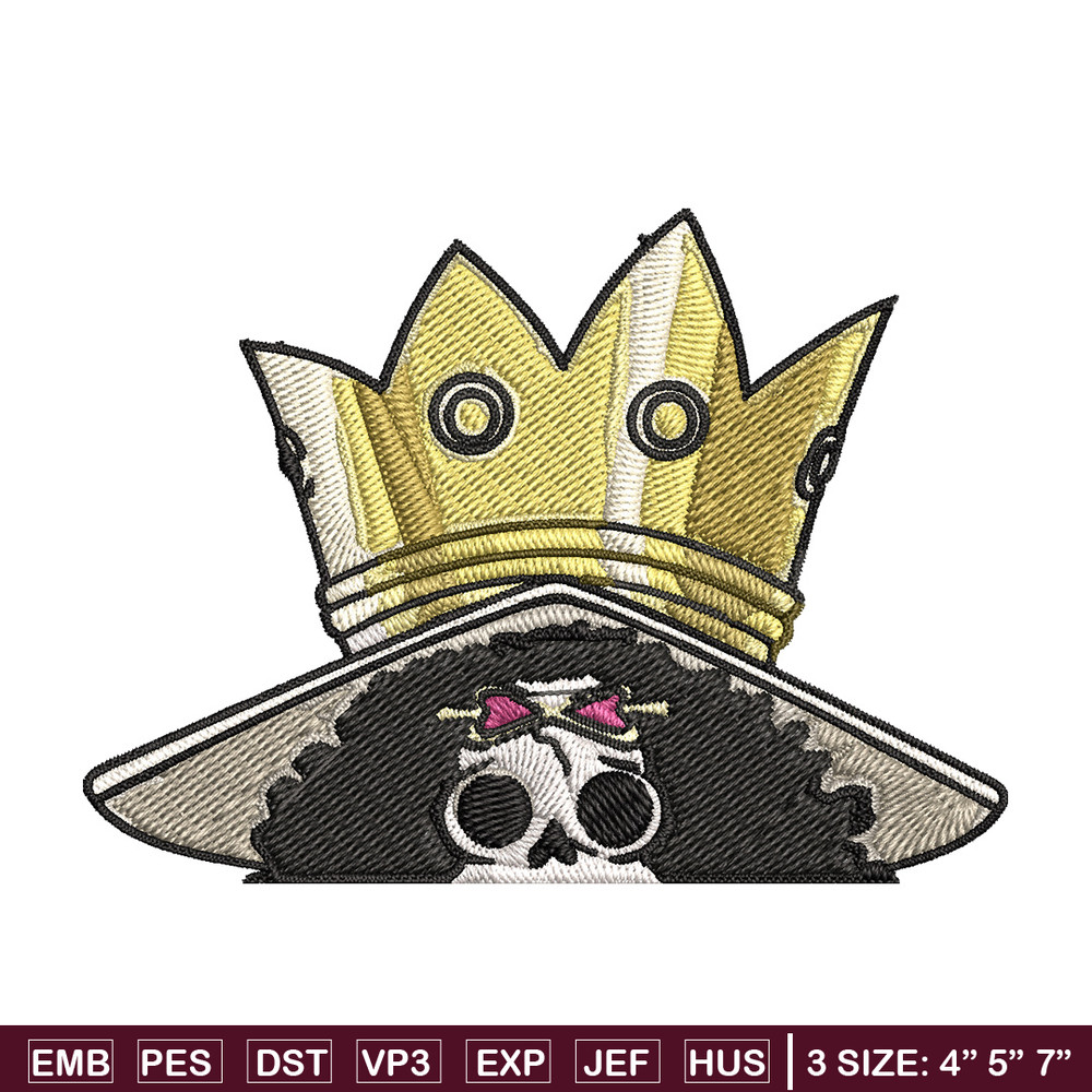 Brook Peeker Embroidery Design, One piece Embroidery, Embroidery File, Anime Embroidery, Anime shirt, Digital download..jpg