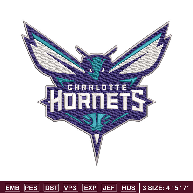Charlotte Hornets logo embroidery design, NBA embroidery, Sport embroidery, Embroidery design,Logo sport embroidery.jpg