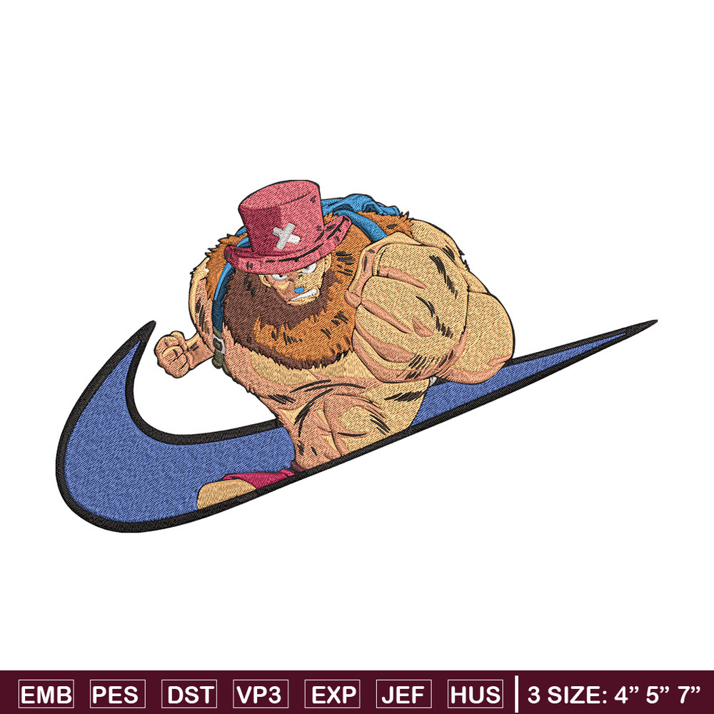 Choper x nike Embroidery Design, One piece Embroidery, Embroidery File, Nike Embroidery, Anime shirt, Digital download.jpg