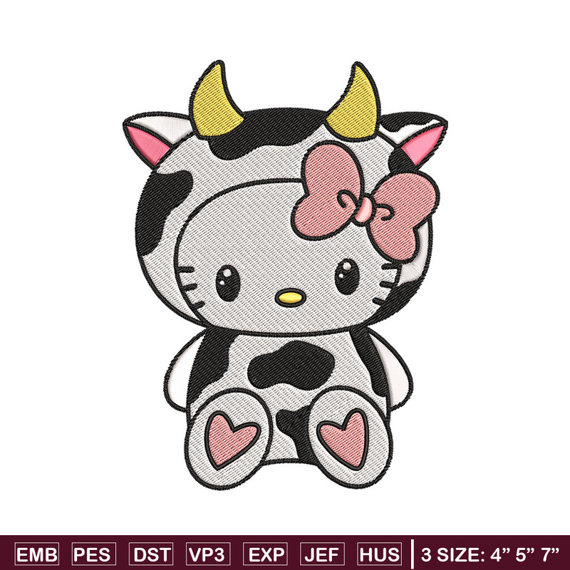 Cow Hello Kitty Embroidery Design, Hello Kitty Embroidery, Embroidery File, Cartoon shirt, Digital download..jpg