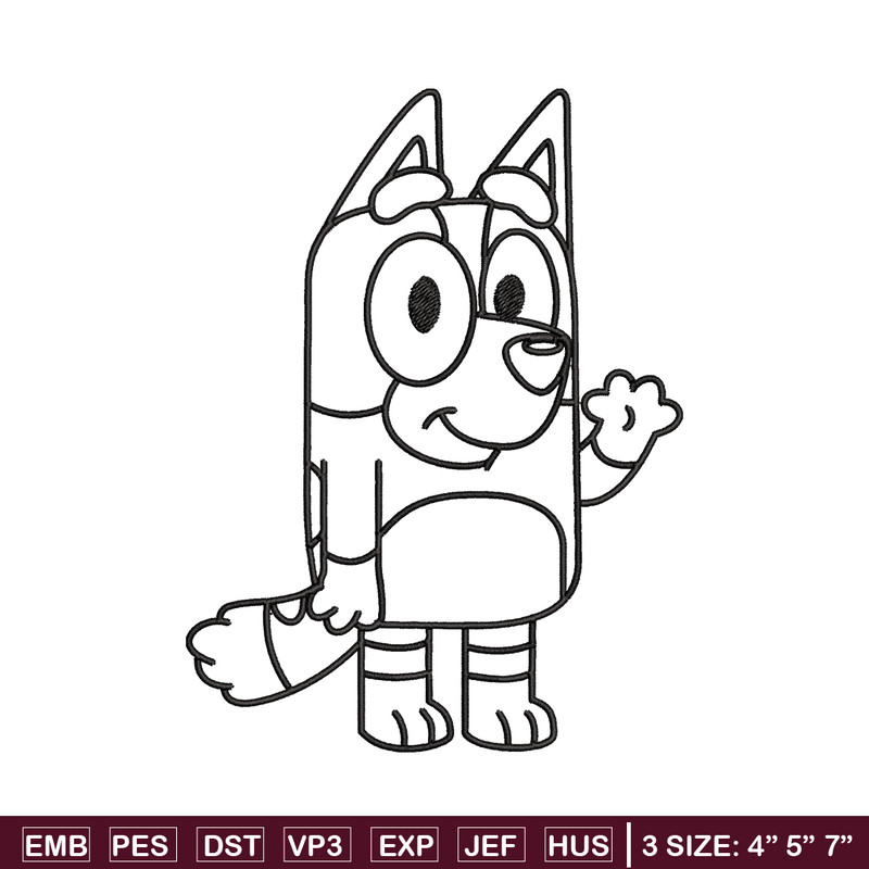 Dad Bluey Coloring Pages Embroidery, Bluey Embroidery, Embroidery File, cartoon design, cartoon shirt, Digital download..jpg