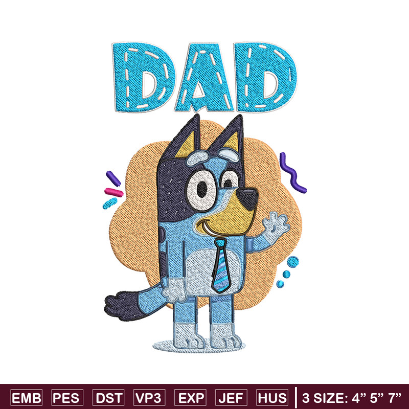 Dad Bluey Embroidery, Bluey Cartoon Embroidery, cartoon Embroidery, cartoon shirt, Embroidery File, Instant download..jpg