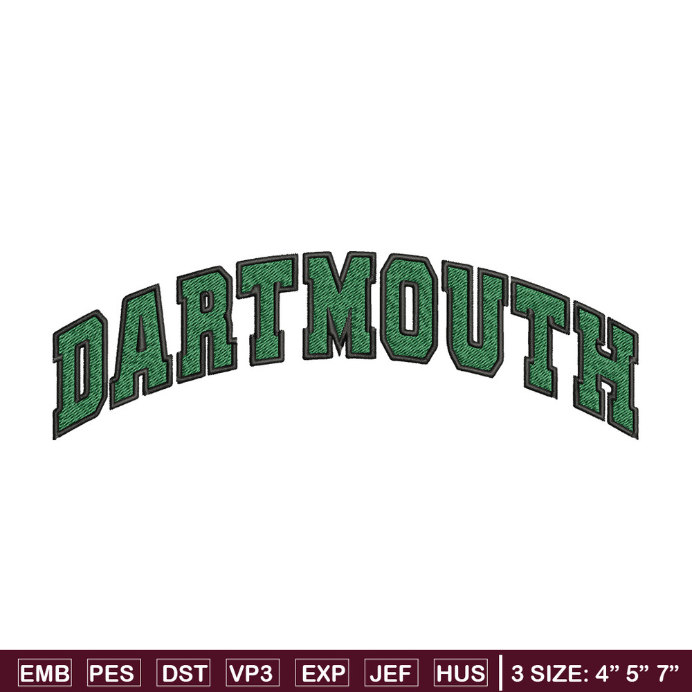 Dartmouth logo embroidery design, Baseball embroidery, Sport embroidery, logo sport embroidery, Embroidery design.jpg
