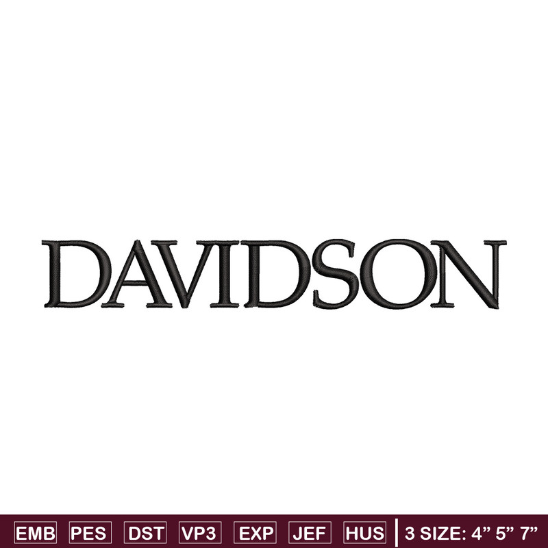 Davidson logo embroidery design, Logo embroidery, Sport embroidery, logo sport embroidery, Embroidery design.jpg