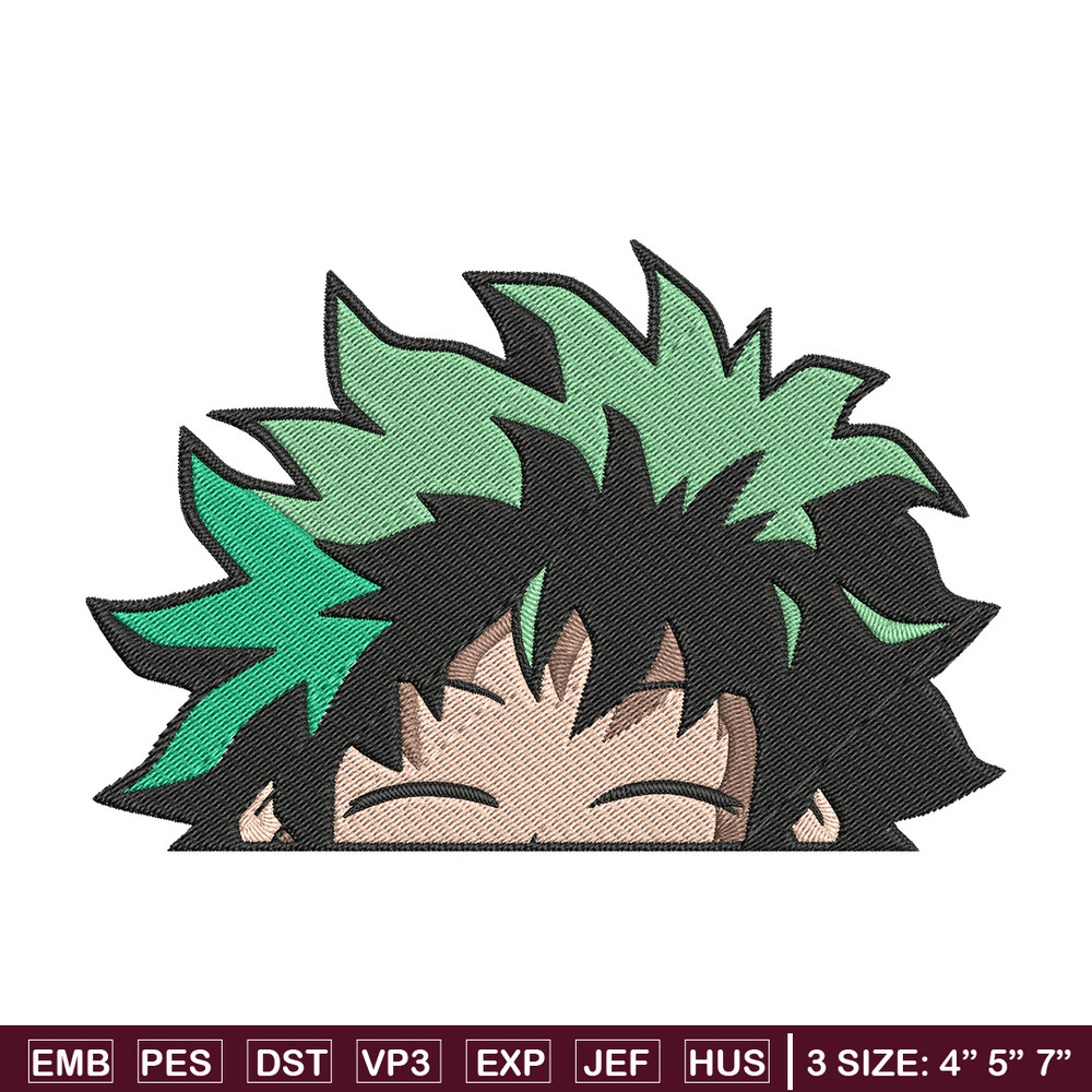 Deku Peek Embroidery Design, Mha Embroidery, Embroidery File, Anime Embroidery, Anime shirt, Digital download..jpg