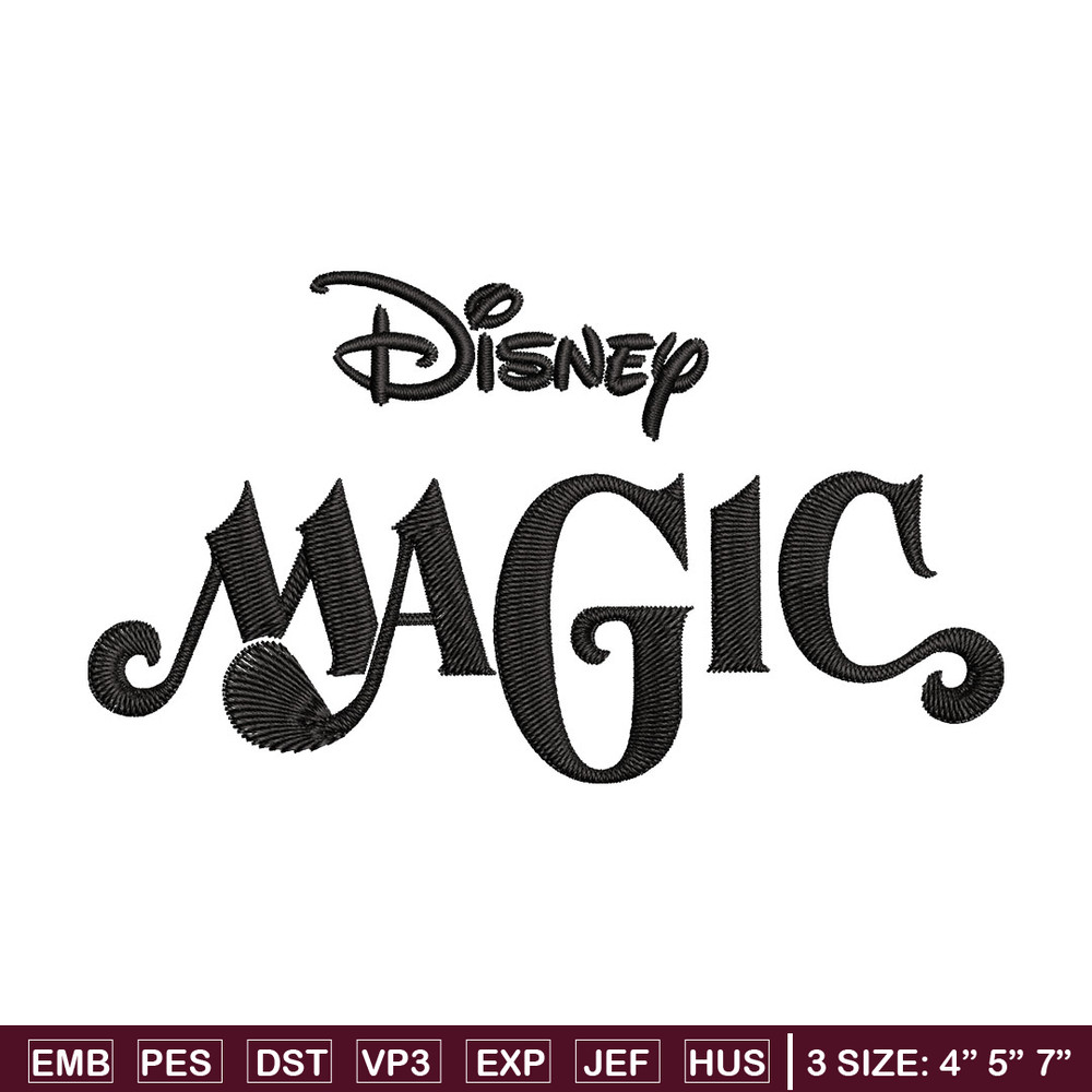 Disney Magic Embroidery Design, Disney logo Embroidery, Embroidery File, Embroidery design, Digital download..jpg