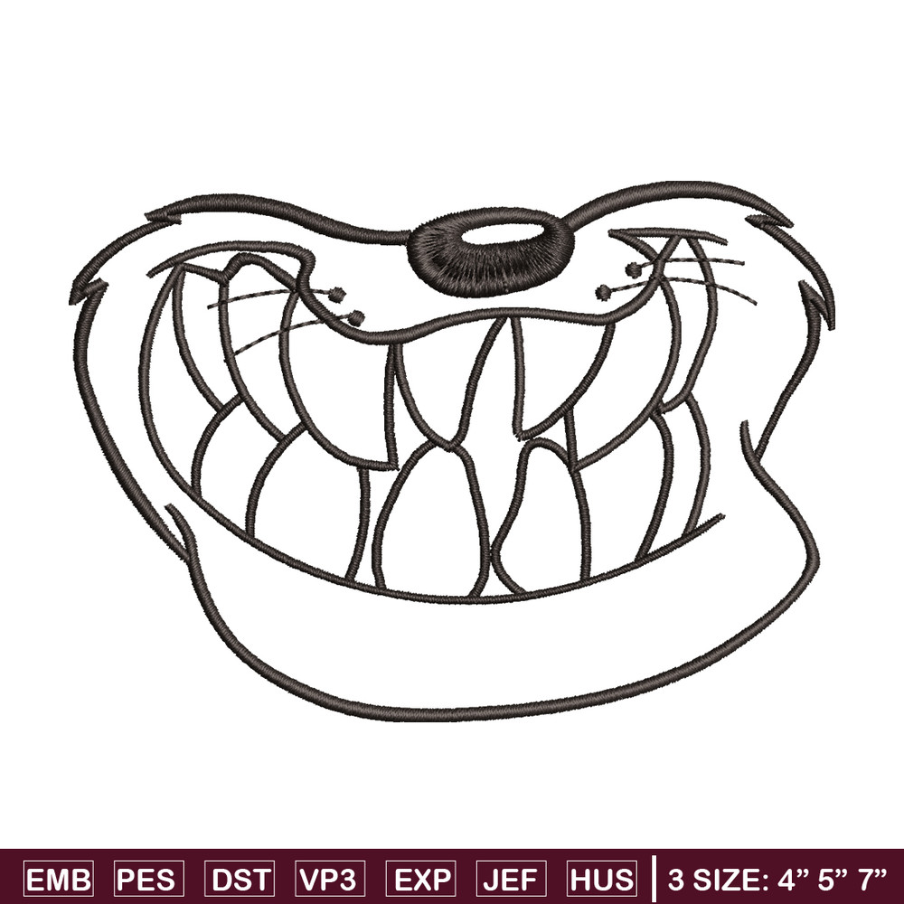 Dog black white embroidery design, cartoon embroidery, cartoon design, Embroidery file, cartoon shirt, Instant download.jpg