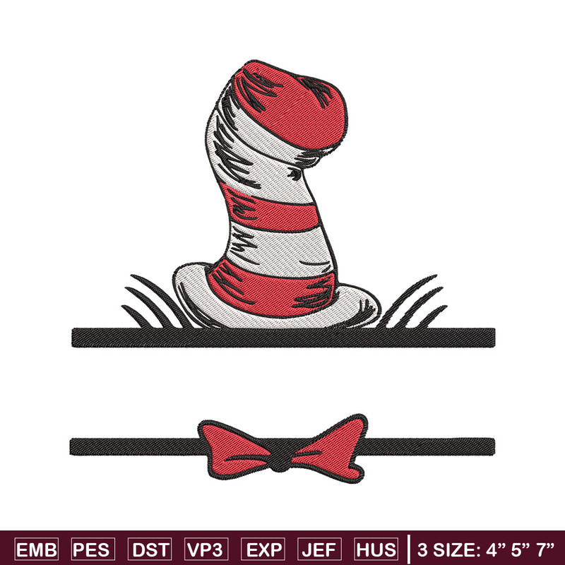 Dr seuss hat Embroidery Design, Cat In The Hat Embroidery, Embroidery File, logo shirt, Digital download..jpg