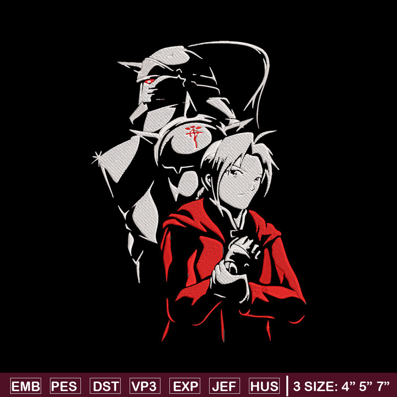 Edward Elric Embroidery Design, Fullmetal Embroidery,Embroidery File,Anime Embroidery, Anime shirt, Digital download..jpg